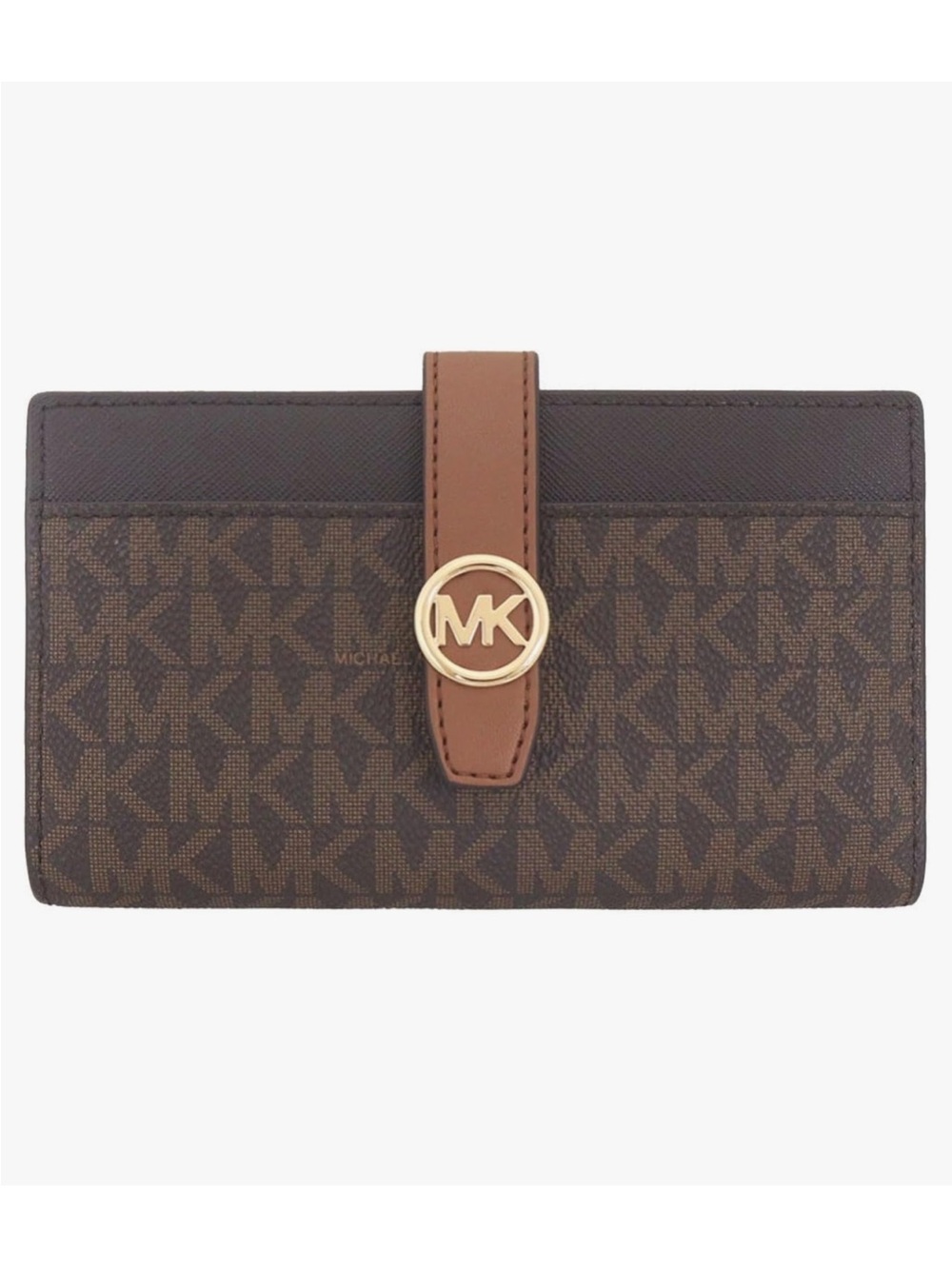 🛍️ NWT Michael Kors Medium Size Bifold Wallet with Gold MK Accent